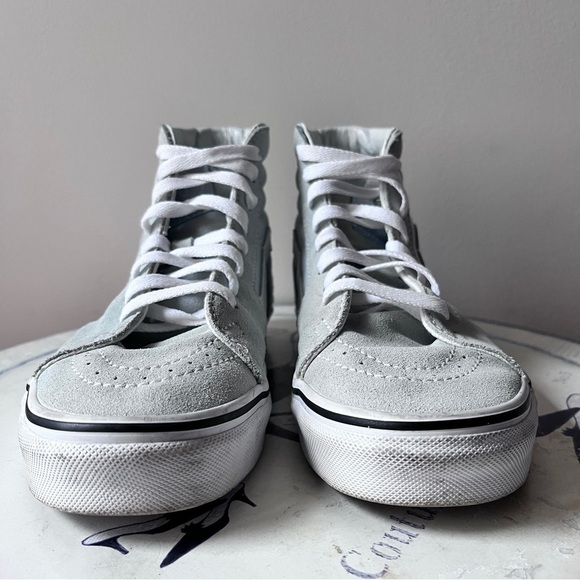 VANS Sk8-Hi Tappered Suede Pastel Blue Skater Sneakers Women’s 7.5 Men’s 6 - Picture 8 of 10